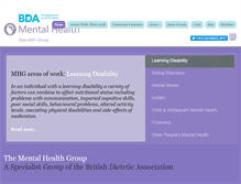 Tablet Screenshot of dietitiansmentalhealthgroup.org.uk